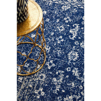 Melaka Navy Blue Transitional Designer Rug - Rugs Of Beauty - 5
