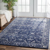 Melaka Navy Blue Transitional Designer Rug - Rugs Of Beauty - 6