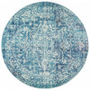 Madrid Transitional Blue Round Designer Rug - Rugs Of Beauty - 1