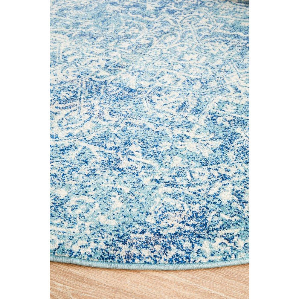 Madrid Transitional Blue Round Designer Rug - Rugs Of Beauty - 6