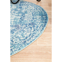 Madrid Transitional Blue Round Designer Rug - Rugs Of Beauty - 7