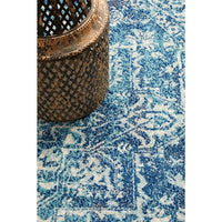 Madrid Transitional Blue Round Designer Rug - Rugs Of Beauty - 5