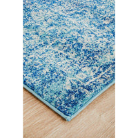 Madrid Transitional Blue Designer Runner Rug - Rugs Of Beauty - 6