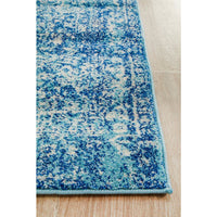 Madrid Transitional Blue Designer Runner Rug - Rugs Of Beauty - 7
