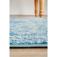 Madrid Transitional Blue Designer Runner Rug - Rugs Of Beauty - 8