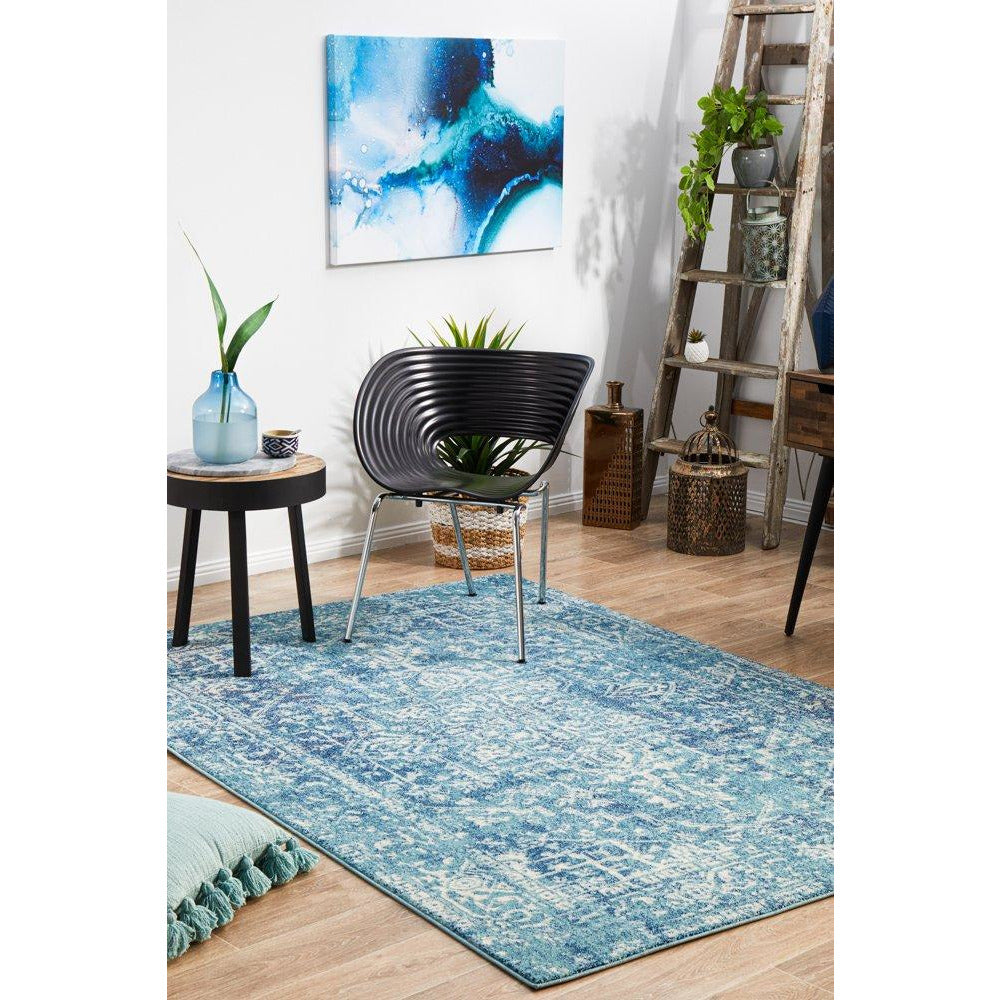 Madrid Transitional Blue Designer Rug - Rugs Of Beauty - 3