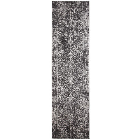 Provo Transitional Charcoal Runner Designer Rug - Rugs Of Beauty - 1