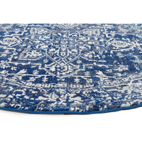 Santiago Transitional Navy Blue Round Designer Rug - Rugs Of Beauty - 9