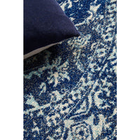 Santiago Transitional Navy Blue Round Designer Rug - Rugs Of Beauty - 7