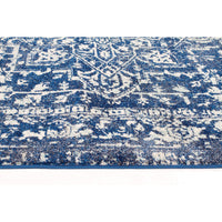 Santiago Transitional Navy Blue Designer Runner Rug - Rugs Of Beauty - 8