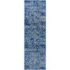 Santiago Transitional Navy Blue Designer Runner Rug - Rugs Of Beauty - 1