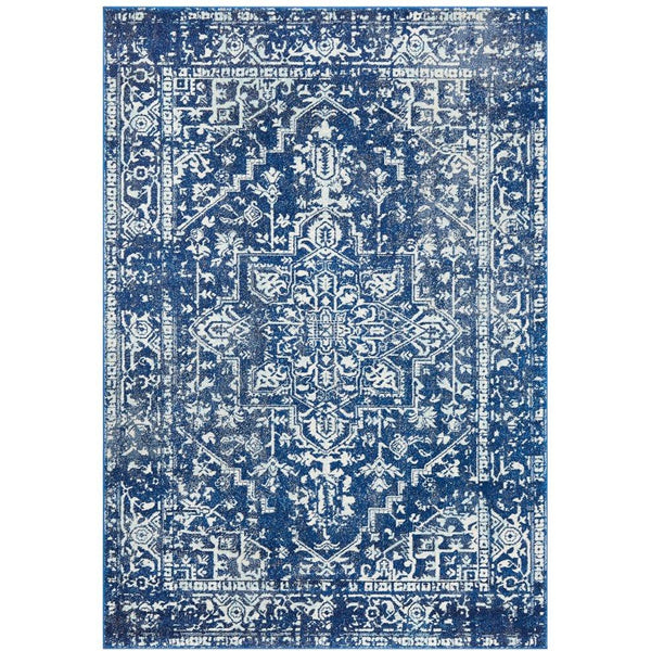 Santiago Transitional Navy Blue Designer Rug - Rugs Of Beauty - 1