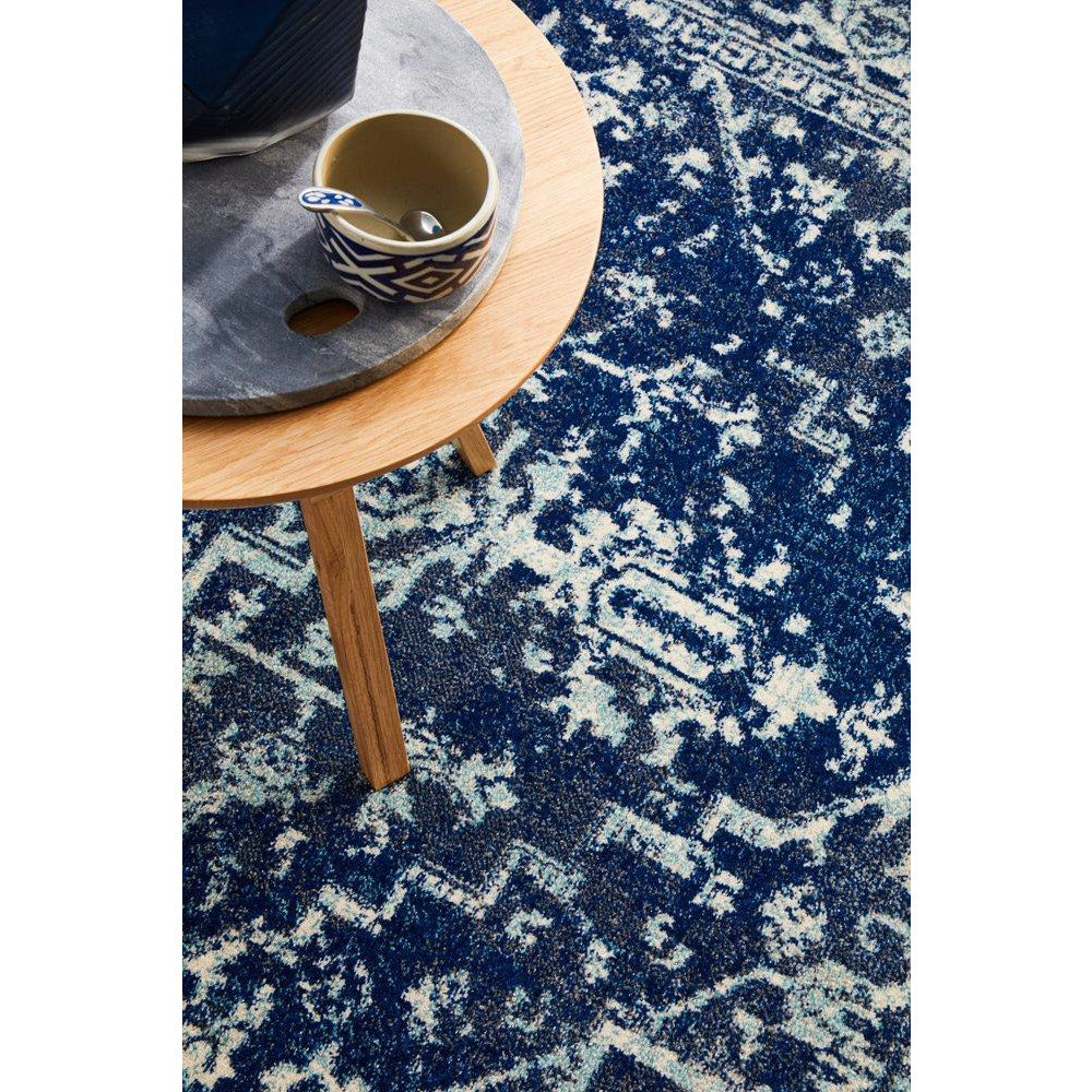 Santiago Transitional Navy Blue Designer Rug - Rugs Of Beauty - 5