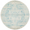 Kazan Transitional Beige Light Blue Round Designer Rug - Rugs Of Beauty - 1