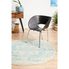 Kazan Transitional Beige Light Blue Round Designer Rug - Rugs Of Beauty - 2