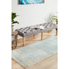 Kazan Transitional Beige Light Blue Designer Runner Rug - Rugs Of Beauty - 3