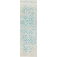 Kazan Transitional Beige Light Blue Designer Runner Rug - Rugs Of Beauty - 1