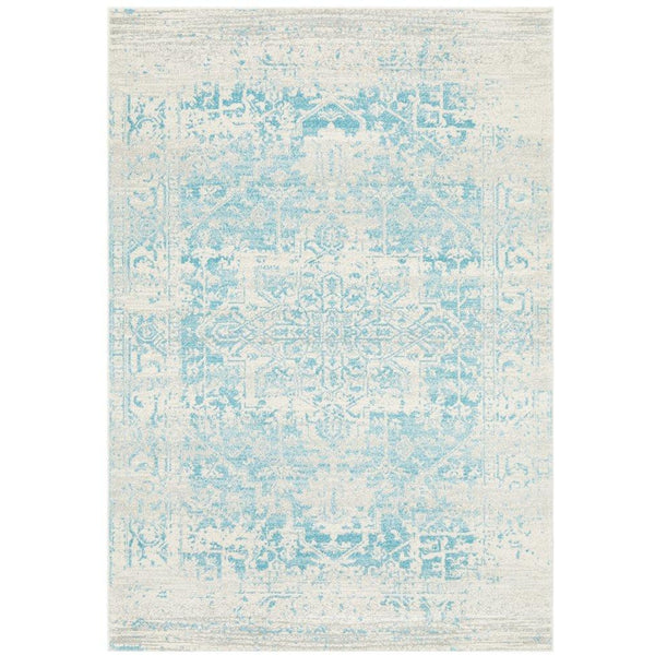 Kazan Transitional Beige Light Blue Designer Rug - Rugs Of Beauty - 1