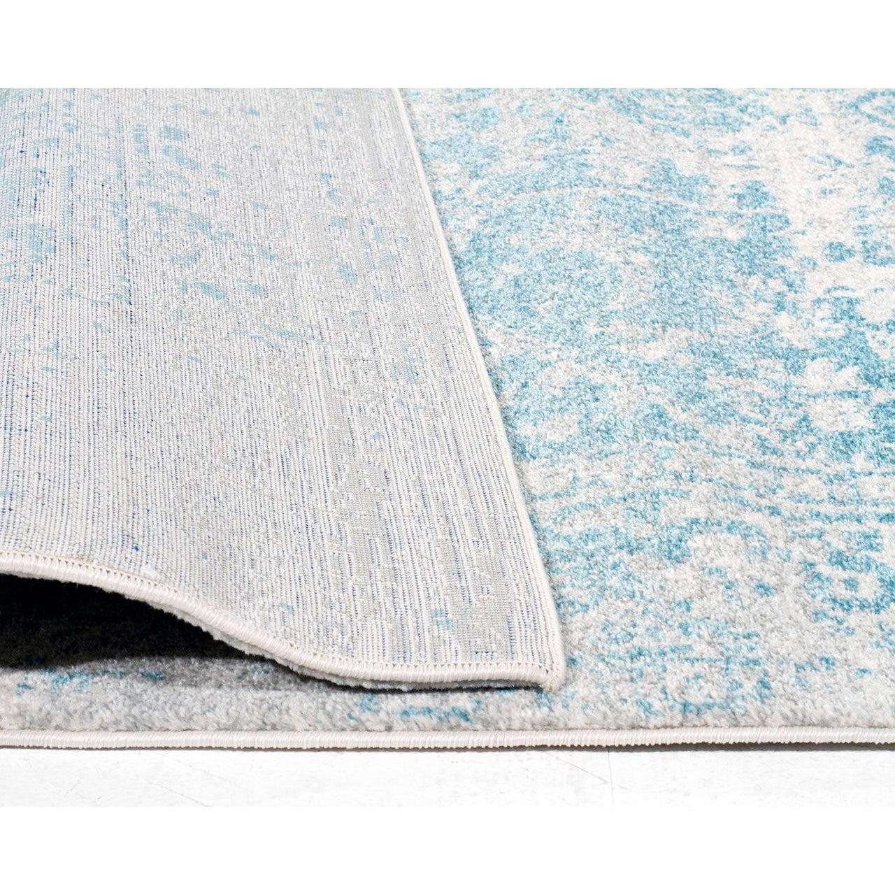 Kazan Transitional Beige Light Blue Designer Rug - Rugs Of Beauty - 7