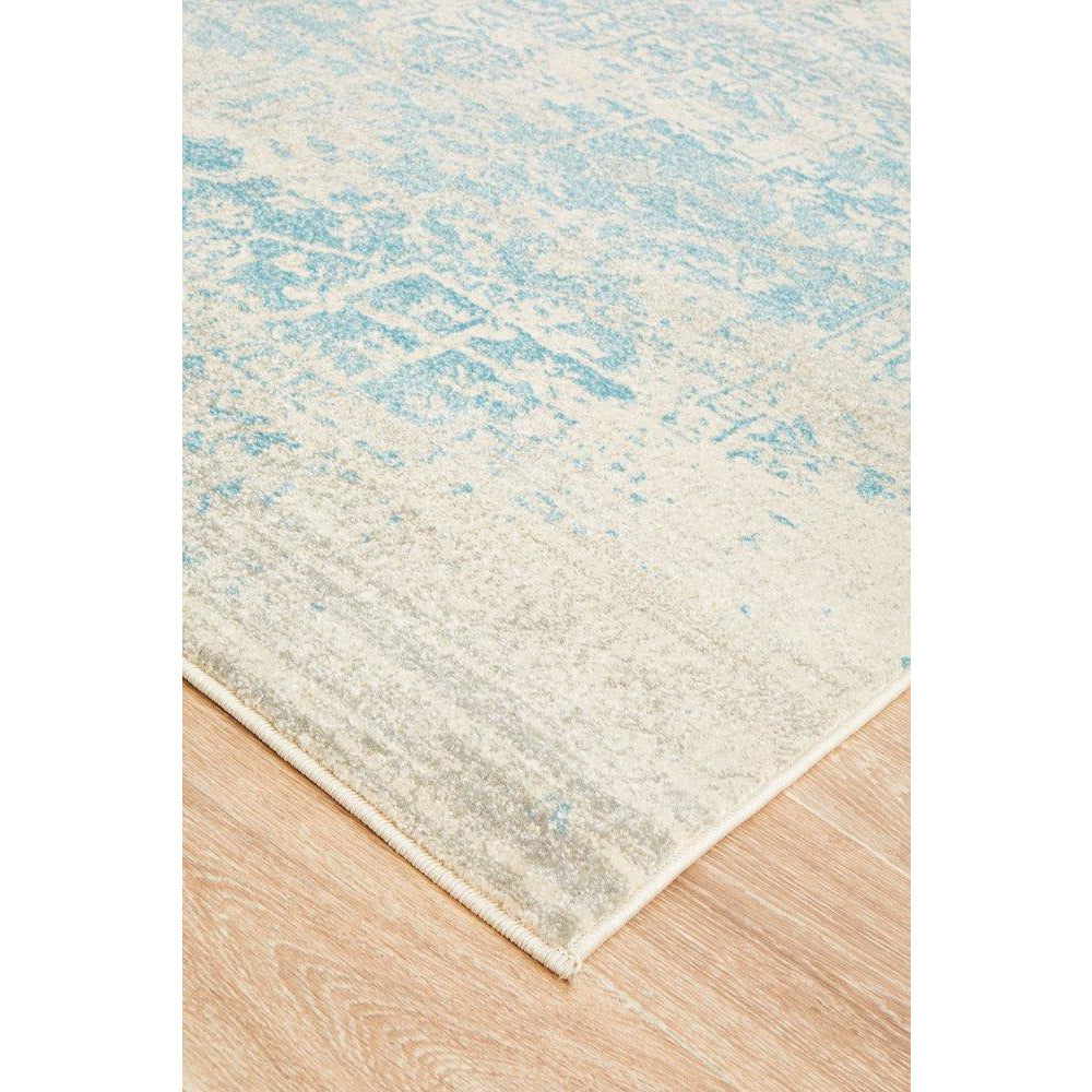 Kazan Transitional Beige Light Blue Designer Rug - Rugs Of Beauty - 8