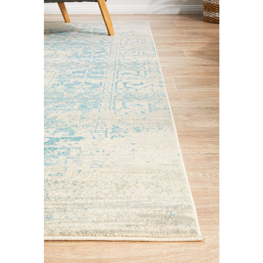 Kazan Transitional Beige Light Blue Designer Rug - Rugs Of Beauty - 9