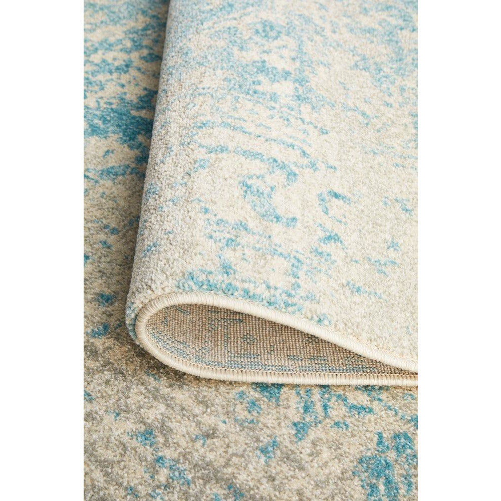 Kazan Transitional Beige Light Blue Designer Rug - Rugs Of Beauty - 11