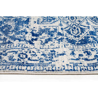 Slana Transitional White Navy Runner Designer Rug - Rugs Of Beauty - 3