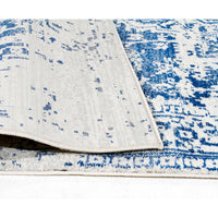 Slana Transitional White Navy Runner Designer Rug - Rugs Of Beauty - 4