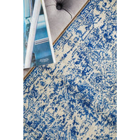 Slana Transitional White Navy Runner Designer Rug - Rugs Of Beauty - 6