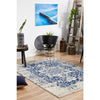 Slana Transitional White Navy Designer Rug - Rugs Of Beauty - 3