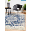Slana Transitional White Navy Designer Rug - Rugs Of Beauty - 2