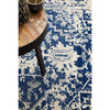 Slana Transitional White Navy Designer Rug - Rugs Of Beauty - 5