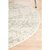 Cibola Transitional White Silver Round Designer Rug - Rugs Of Beauty - 8