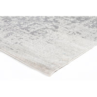 Cibola Transitional White Silver Runner Designer Rug - Rugs Of Beauty - 4