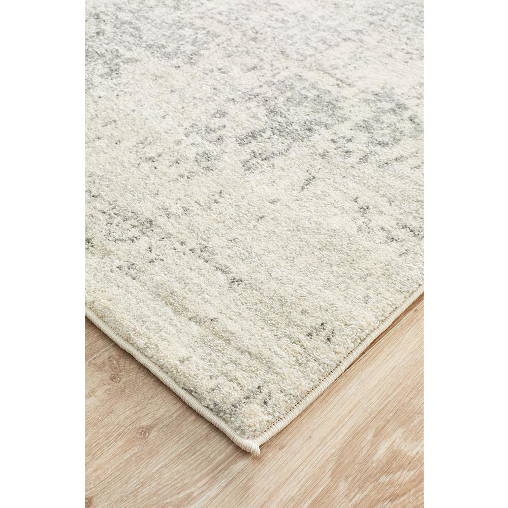 Cibola Transitional White Silver Runner Designer Rug - Rugs Of Beauty - 8