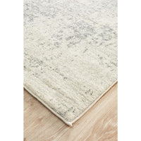 Cibola Transitional White Silver Runner Designer Rug - Rugs Of Beauty - 8