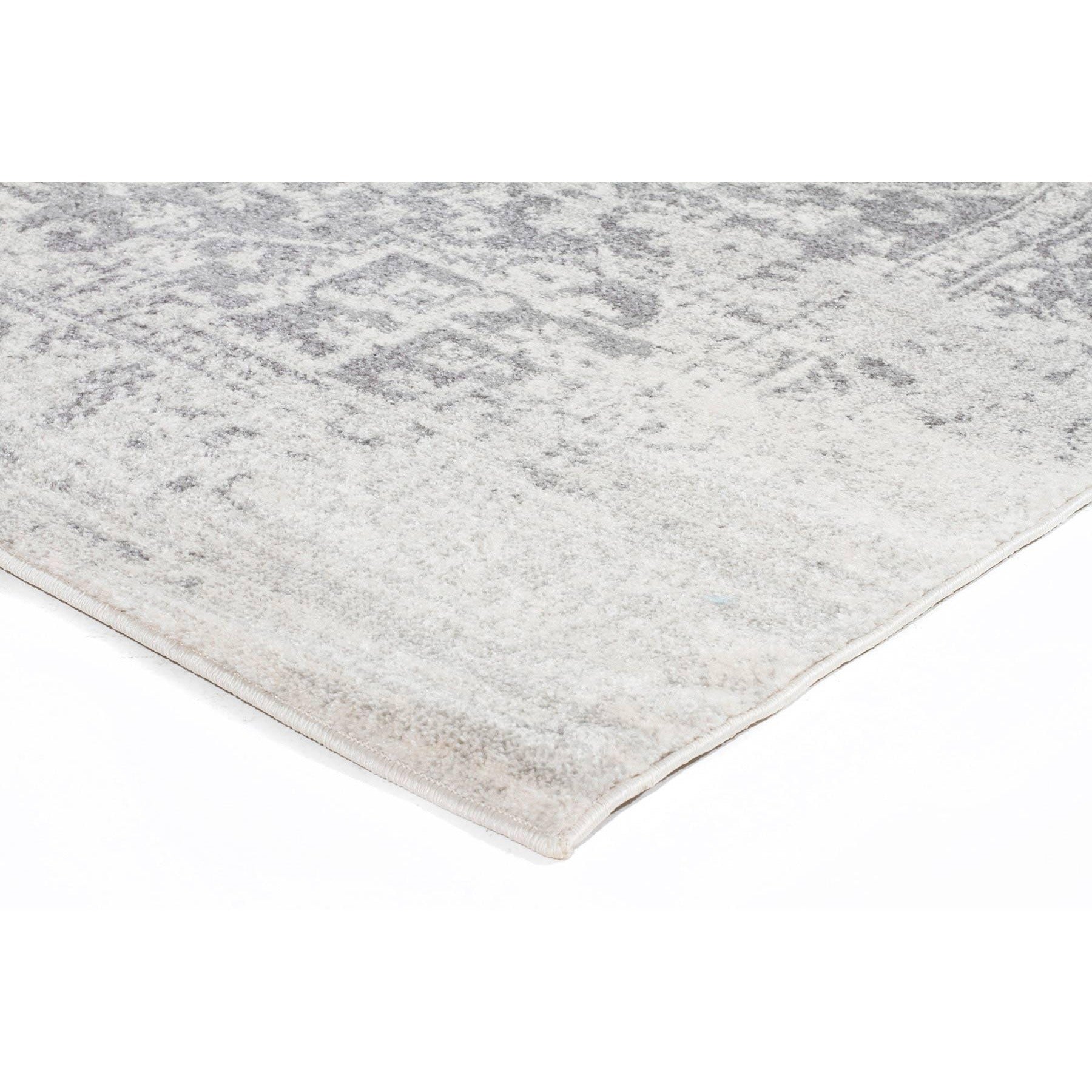 Cibola Transitional White Silver Designer Rug – Rugs Of Beauty