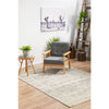 Cibola Transitional White Silver Designer Rug - Rugs Of Beauty - 4