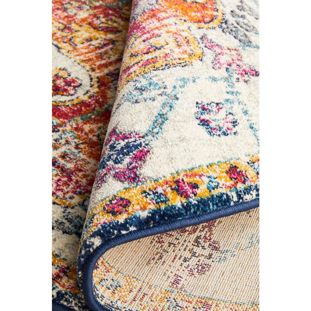 Murias Transitional Multi Coloured Round Designer Rug - Rugs Of Beauty - 11