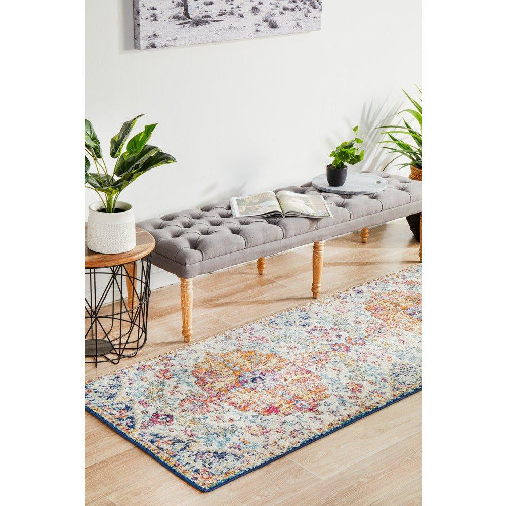 Murias Transitional Multi Coloured Designer Runner Rug - Rugs Of Beauty - 3