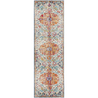 Murias Transitional Multi Coloured Designer Runner Rug - Rugs Of Beauty - 1