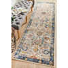 Jotunheim Ivory Multi Navy Border Transitional Designer Runner Rug