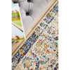 Jotunheim Ivory Multi Navy Border Transitional Designer Runner Rug