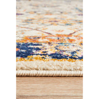 Jotunheim Ivory Multi Navy Border Transitional Designer Rug - Rugs Of Beauty - 12