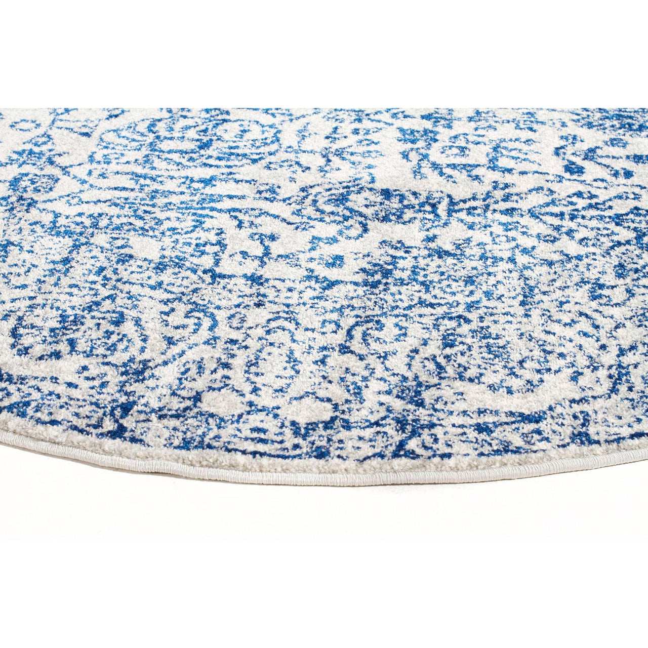 Nysa Blue Beige Transitional Round Designer Rug - Rugs Of Beauty - 10