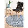 Nysa Blue Beige Transitional Round Designer Rug - Rugs Of Beauty - 4