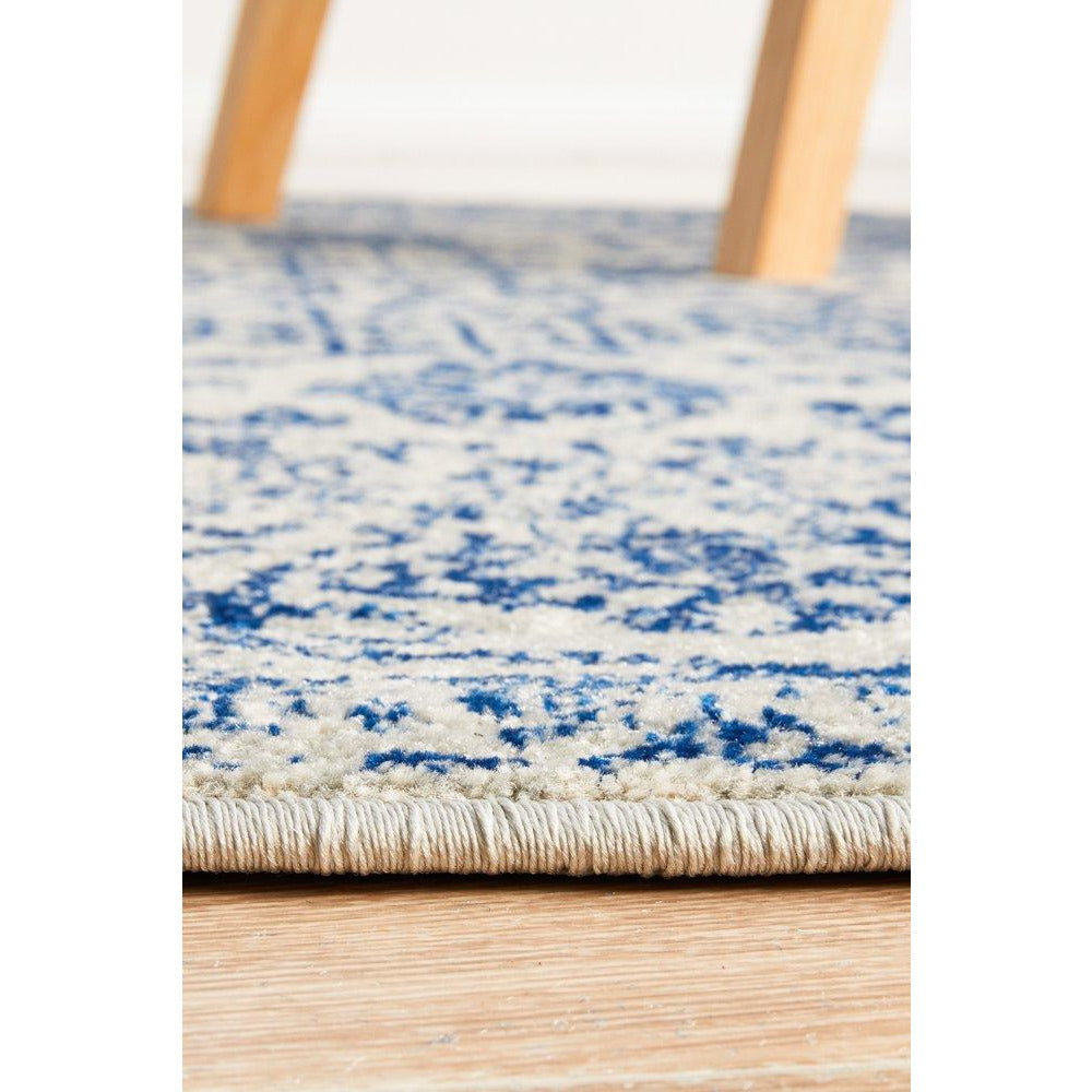 Nysa Blue Beige Transitional Round Designer Rug - Rugs Of Beauty - 6