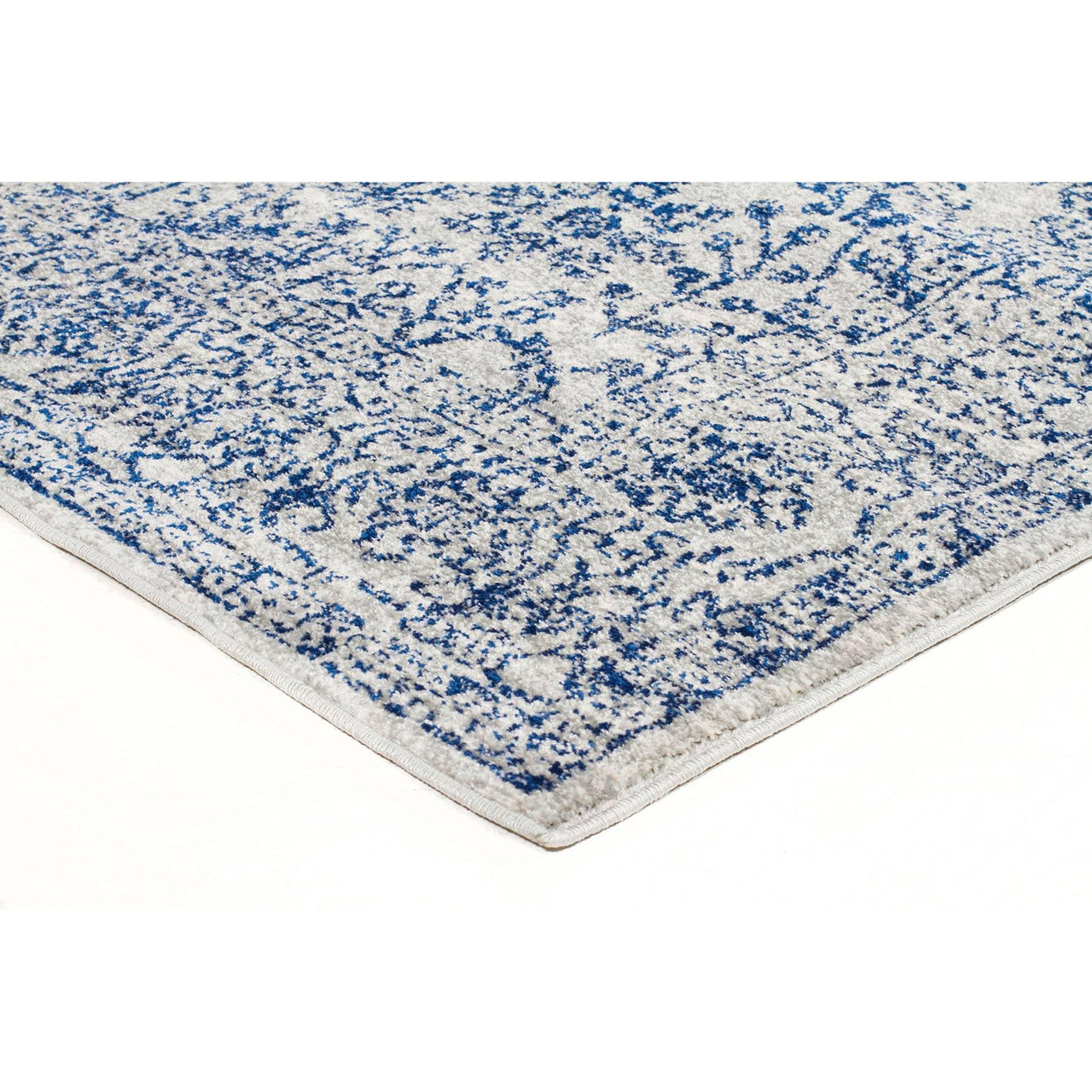 Nysa Blue Beige Transitional Designer Runner Rug - Rugs Of Beauty - 3