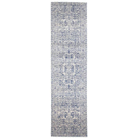 Nysa Blue Beige Transitional Designer Runner Rug - Rugs Of Beauty - 1