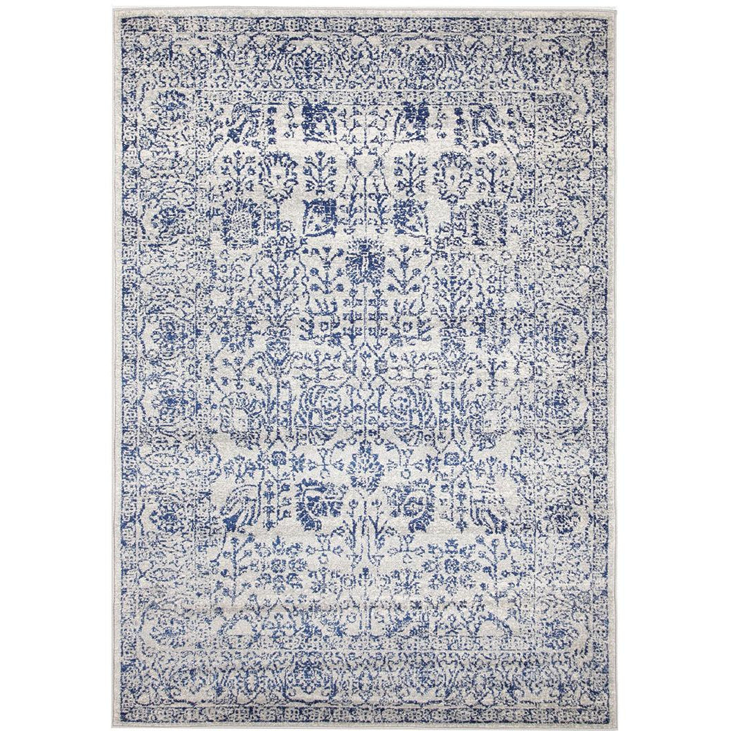 Nysa Blue Beige Transitional Designer Rug - Rugs Of Beauty - 1